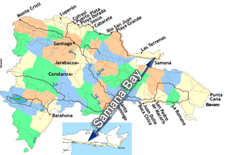 Samana Bay - Dominican Republic map